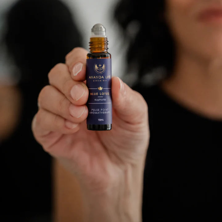 Australian botanical perfume oil with Blue Lotus, Pink Lotus and organic jojoba oil