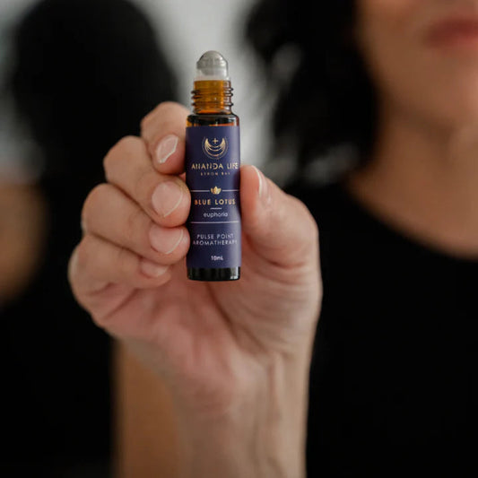 Australian botanical perfume oil with Blue Lotus, Pink Lotus and organic jojoba oil